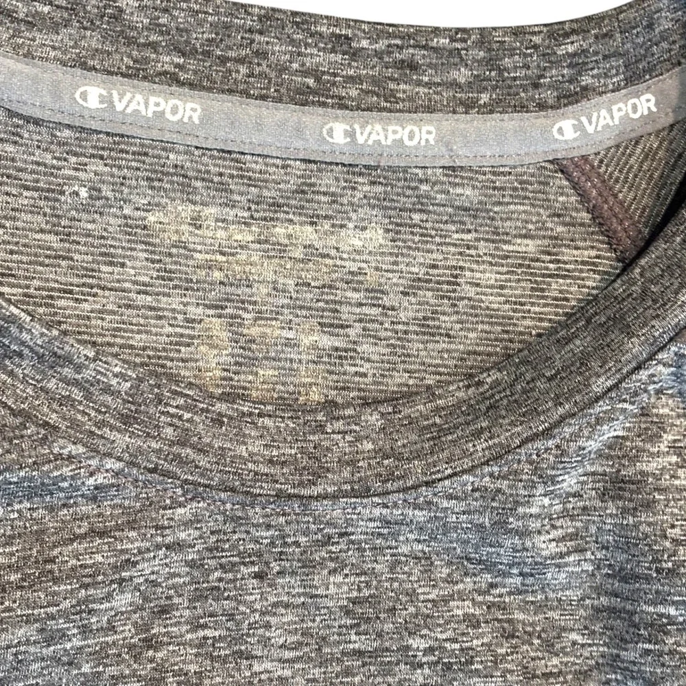 Champion Vapor Mens Gray Heathered Space Dye Performance T-Shirt Raglan XL - Picture 6 of 7